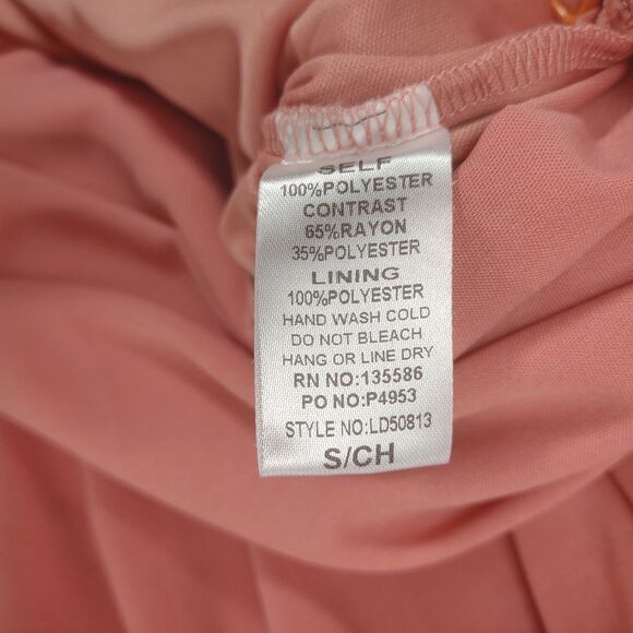 Main Strip Sz S Pink Striped High Waist Tie Belt Spaghetti Strap Maxi Dress Boho - Picture 6 of 6